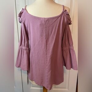 Cottonways Lavender Cold Shoulder Rhoda Top Cotton Gauze Size 1 Small Medium New